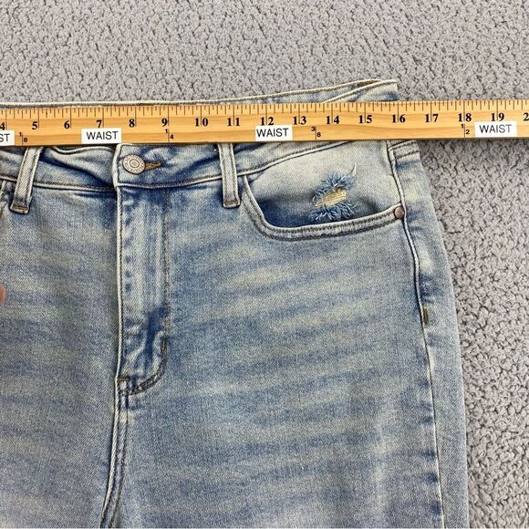 Judy Blue Women's Adrian High Rise Slit Hem Straight Leg Jeans | Size: 15/32 - Picture 10 of 16